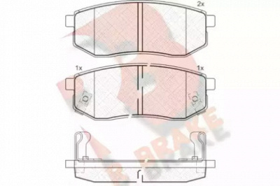 R BRAKE rb1721 -  Комплект тормозных колодок, дисковый тормоз